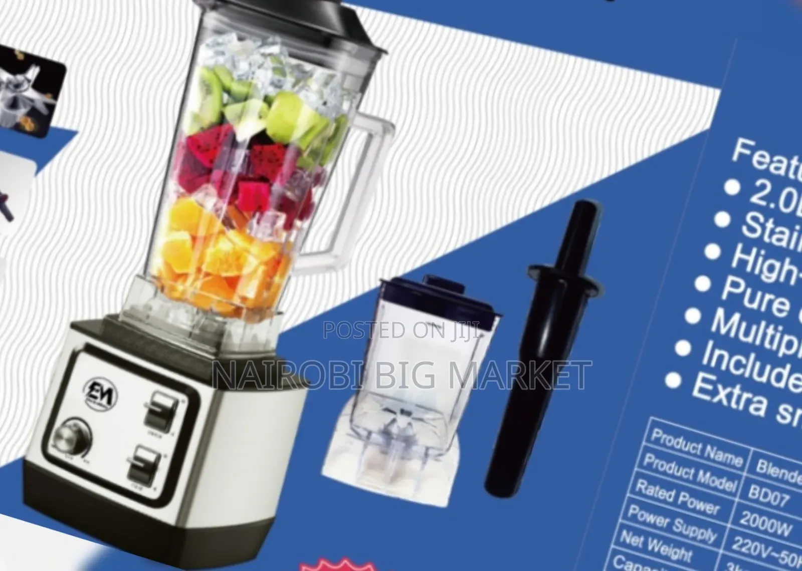 Electromate New Model 2 in 1 Commercial Blender