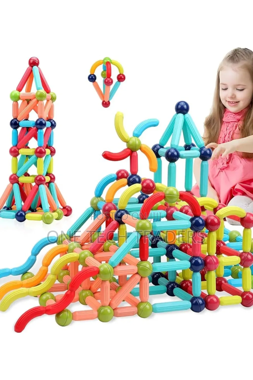 Magnetic Sticks Blocks for Kids 116 Pieces