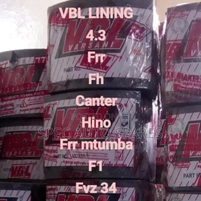 1Brake Lining VBL 4.3,Frr,FH,FTR,FSR ,Frr ,FVZ,Fuso Mahewa,F1,Hino