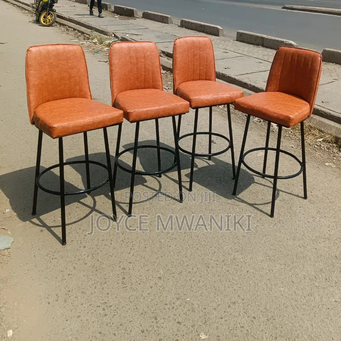 High Leather Kitchen Stools or Bar Chairs for Executive Lounges