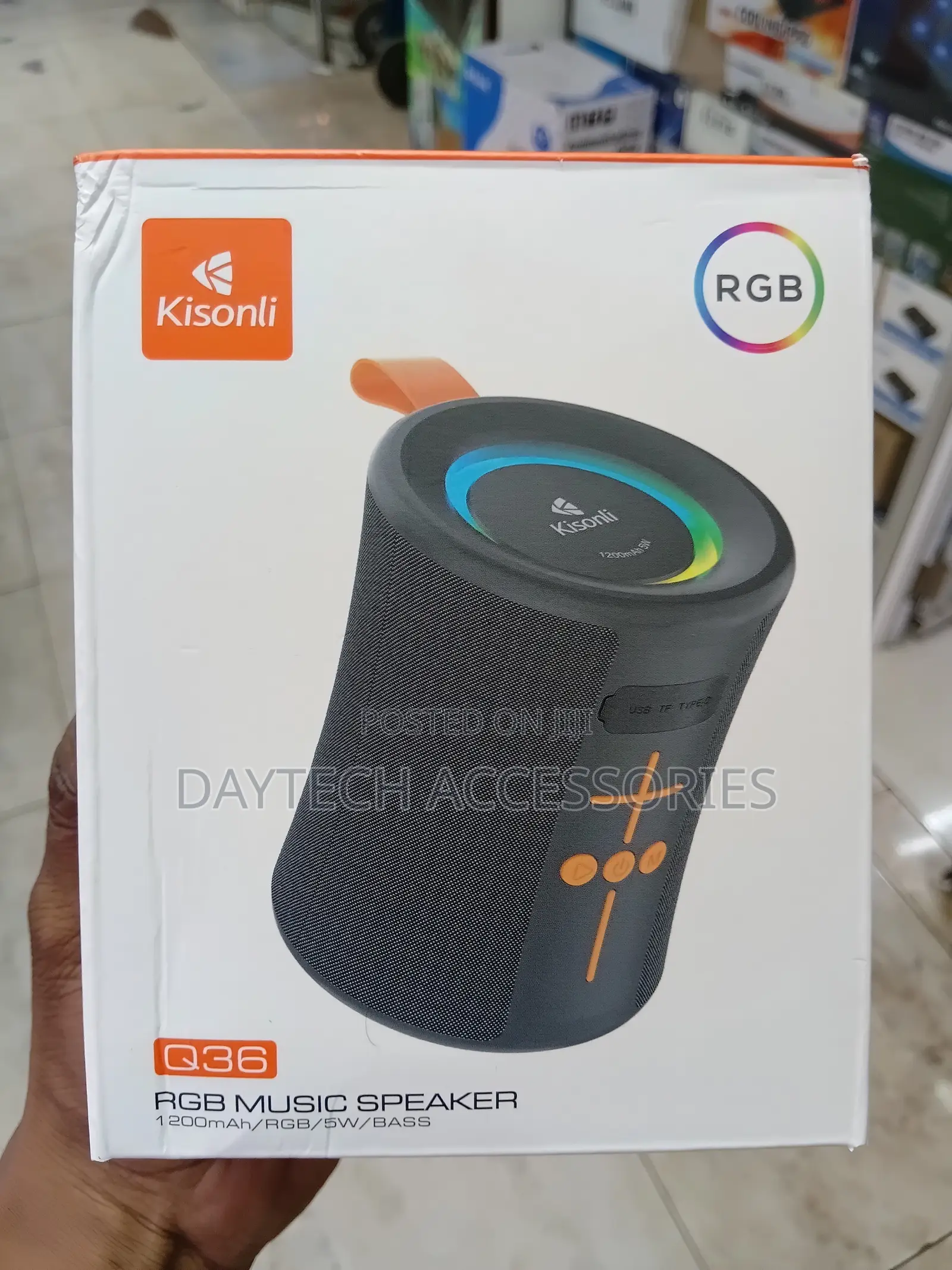 Kisonlii Portable Bluetooth Speaker Q36 With RGB Light.