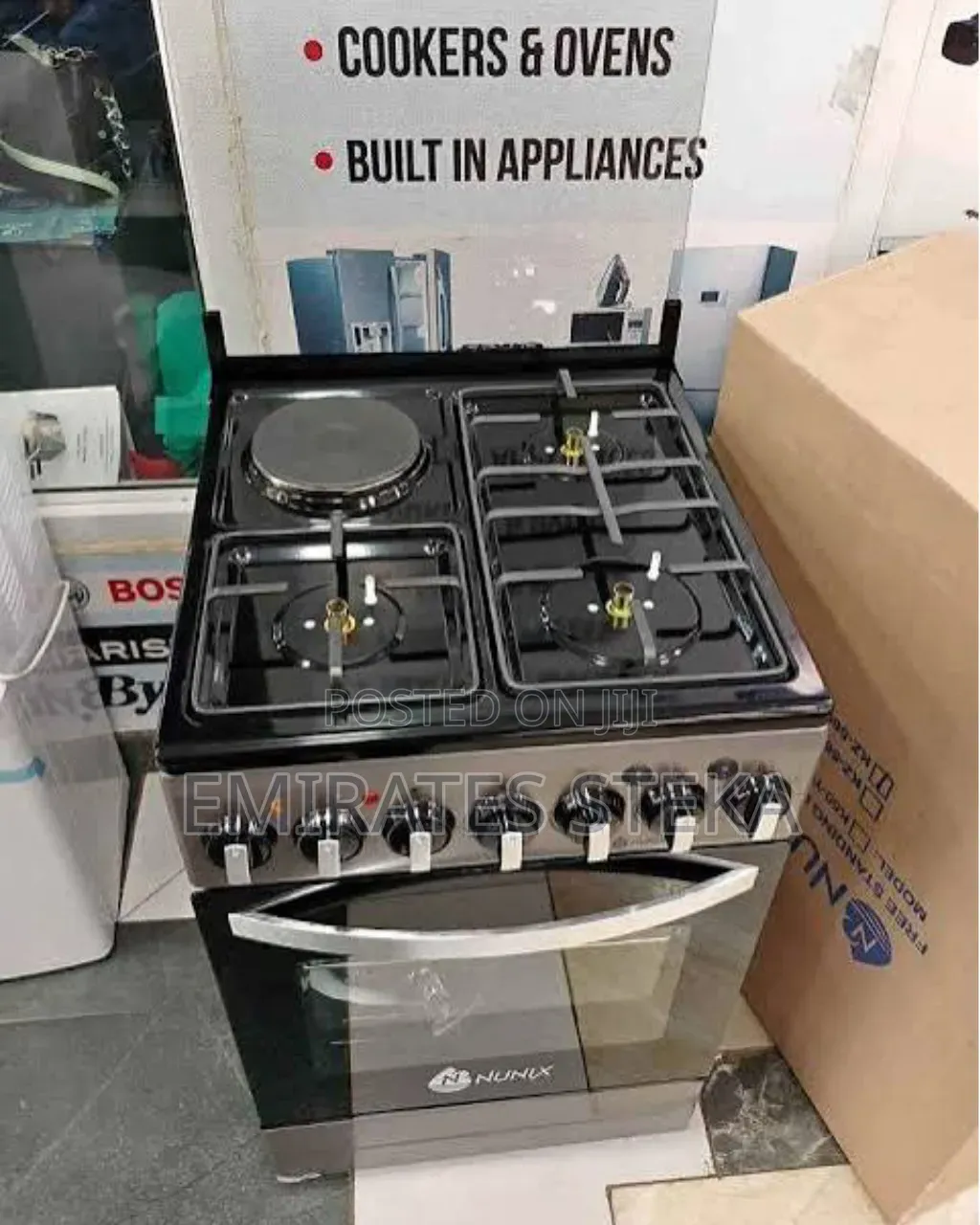 Nunix 3 Gas Plus 1 Rapid Electric Cooker Electric Oven 60*60 Cooker