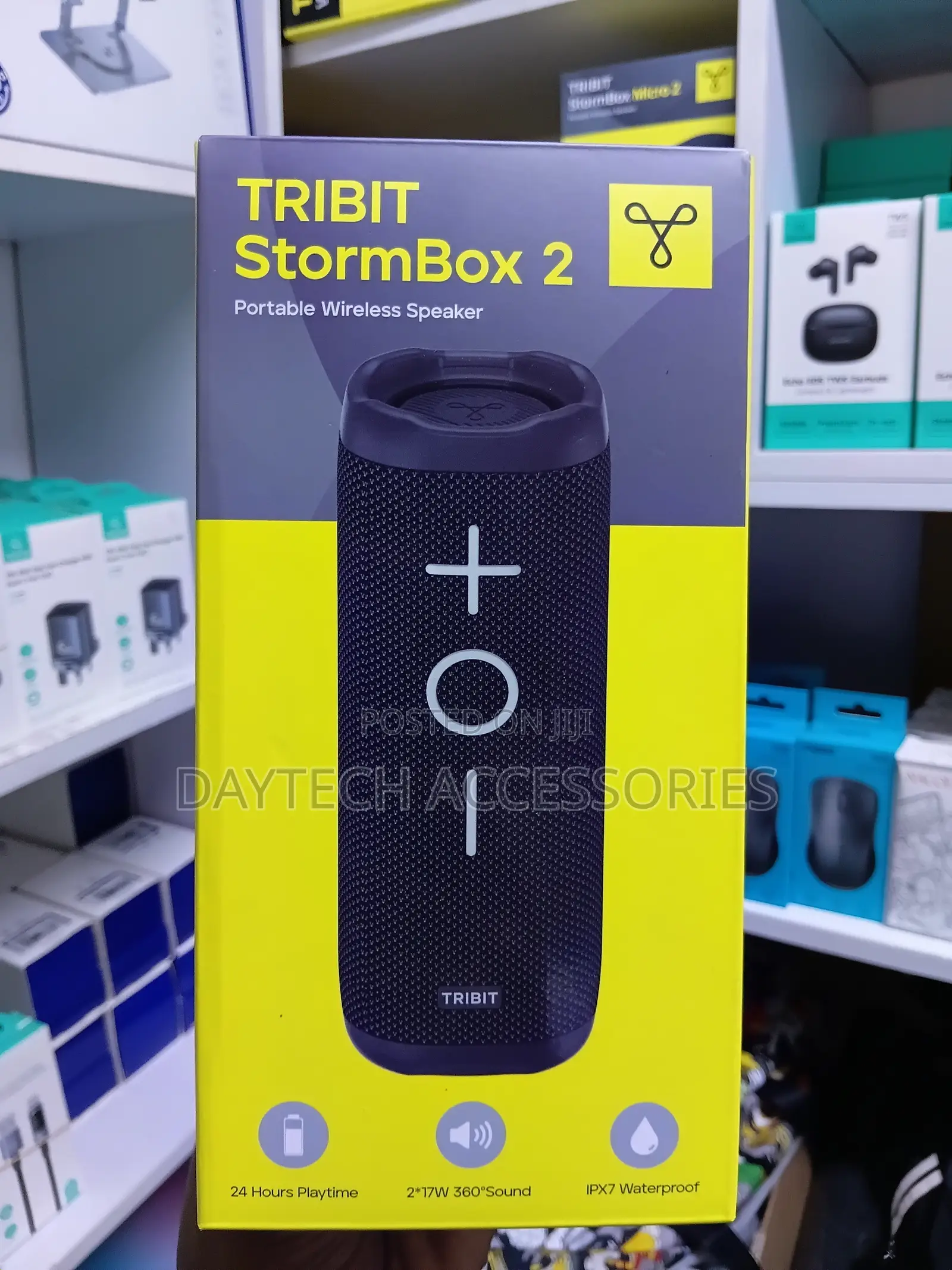 The Tribit StormBox 2 34W Portable Wireless Bluetooth Speaker.