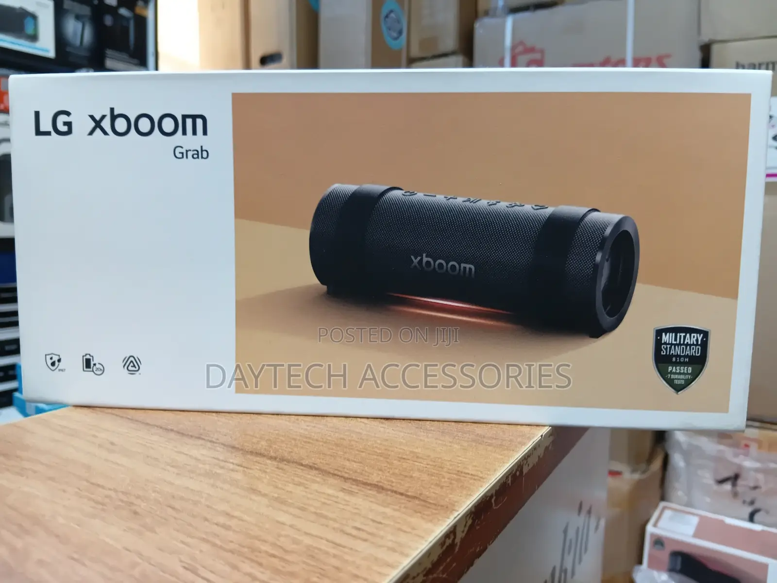 LG XBoom Grab Portable Bluetooth Speaker.