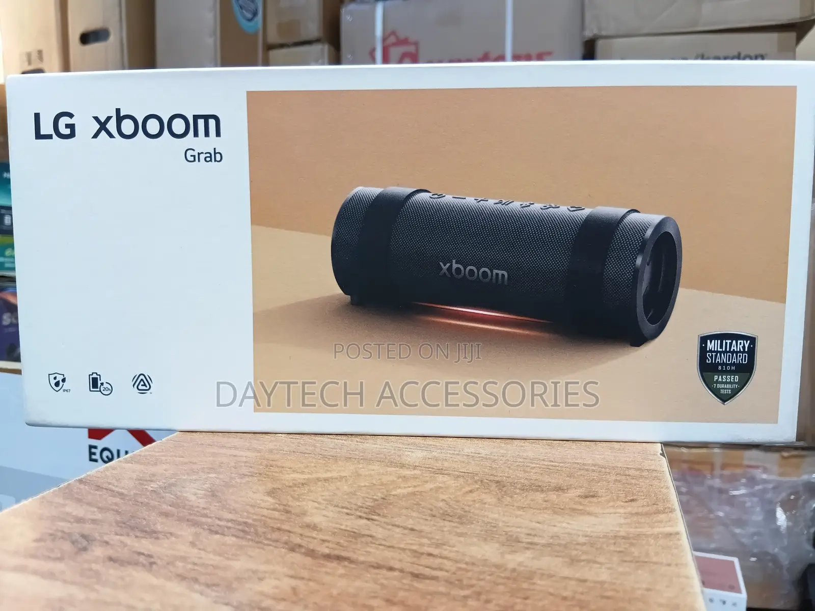 LG XBoom Grab Portable Bluetooth Speaker.
