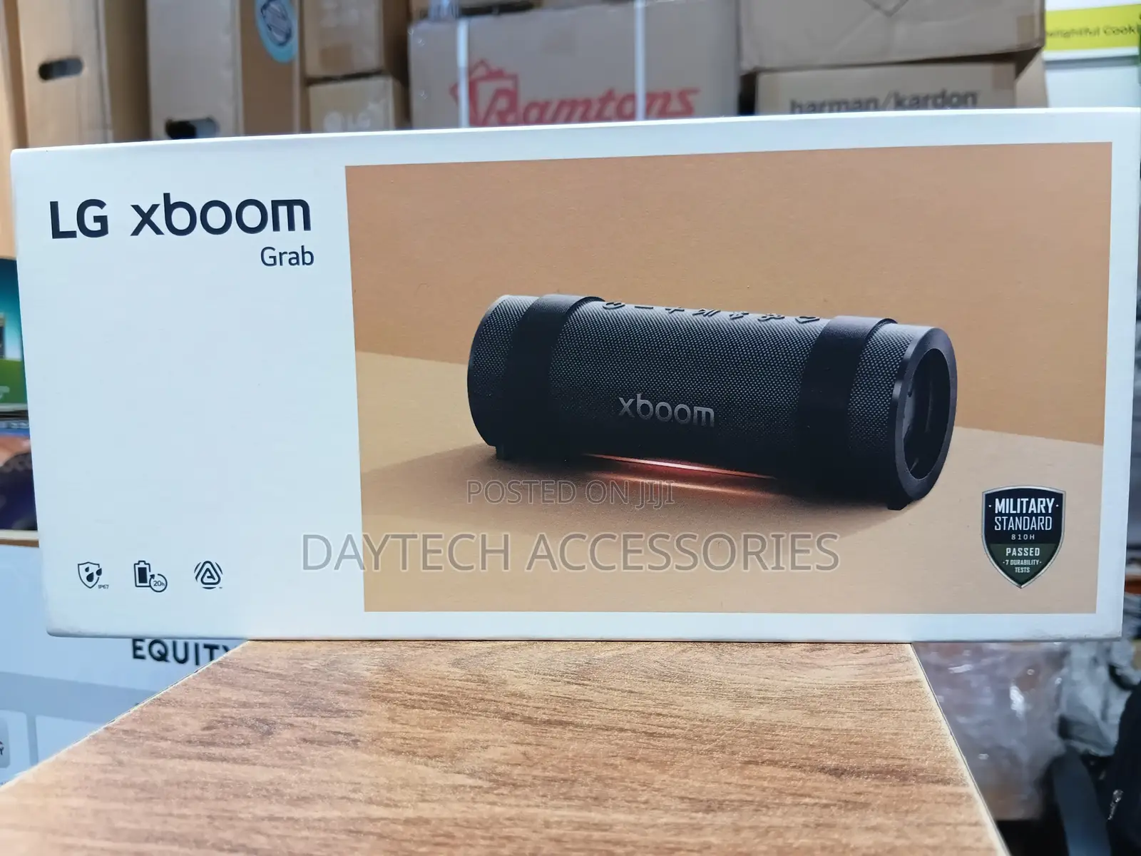 LG Xboom Grab Portable Bluetooth Speaker Signature Sound by will.i.am