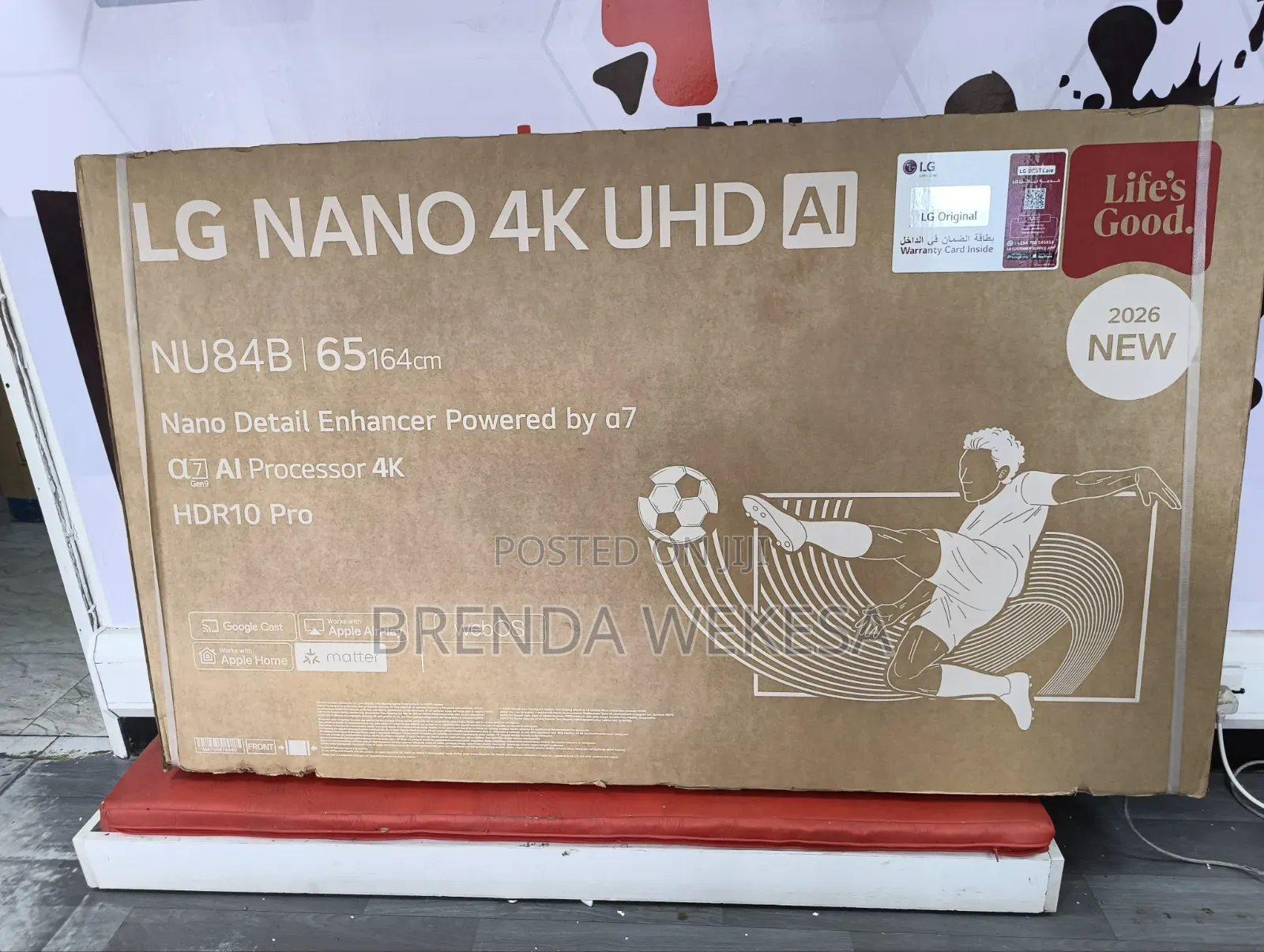 LG 65 Inch LG Nano Ai Nu84 Smart TV 2026 65nu840b6la