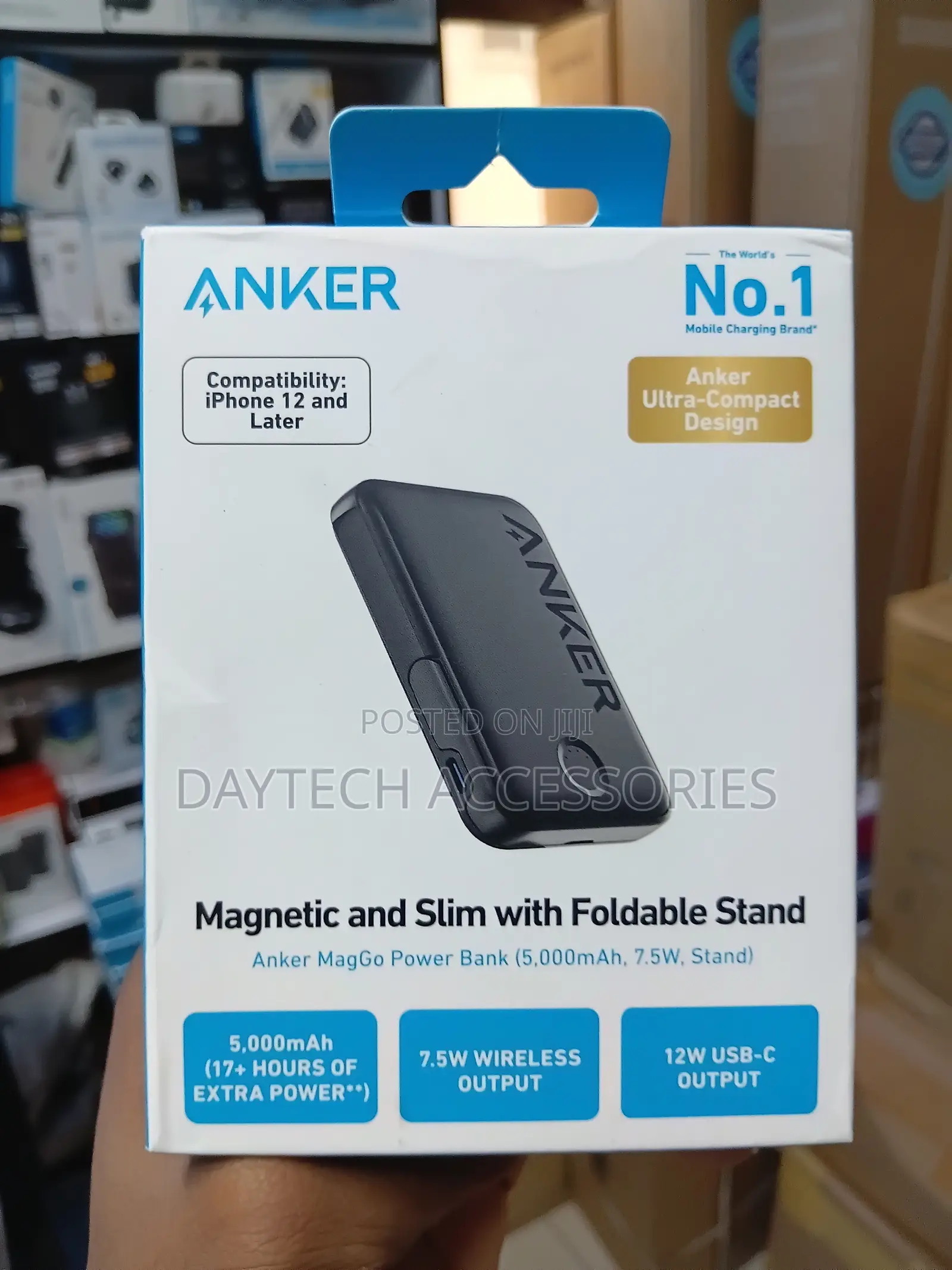 The Anker 322 MagGo (5,000mAh) Magnetic Wireless Portable Powerbank.
