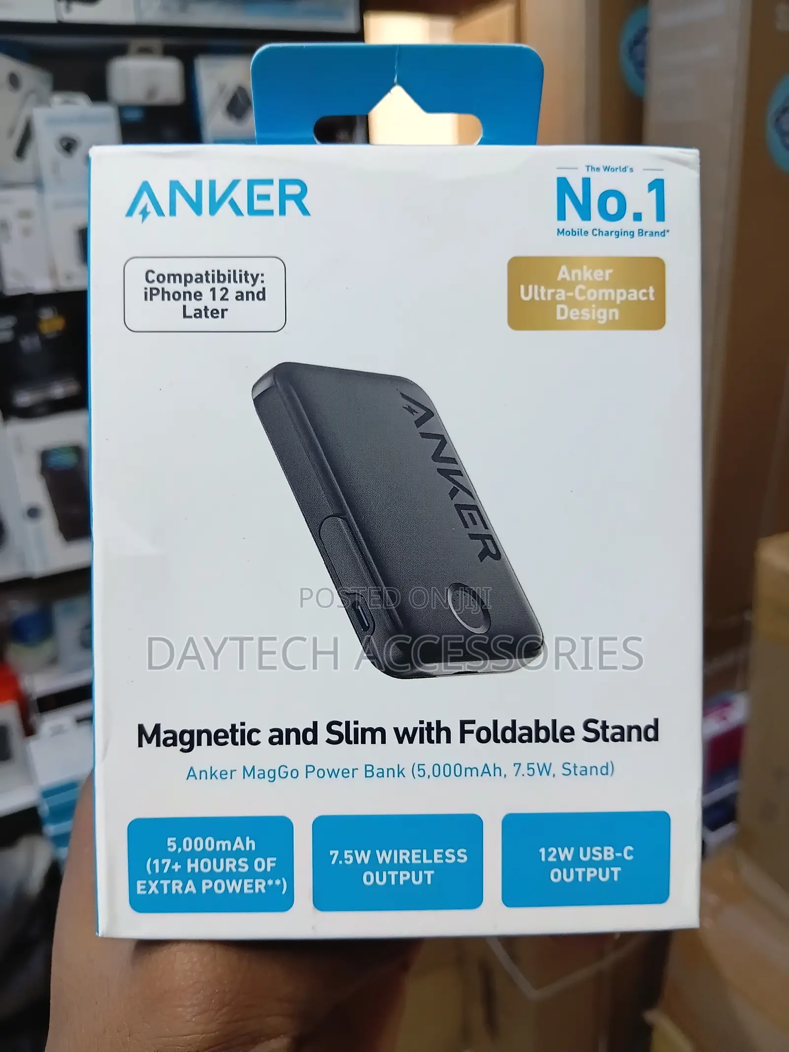 The Anker 322 MagGo (5,000mAh) Magnetic Wireless Portable Powerbank.