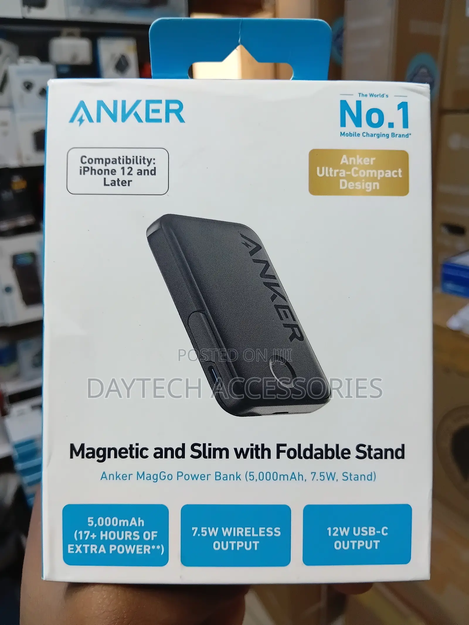 The Anker 322 MagGo (5,000mAh) Magnetic Wireless Portable Powerbank.