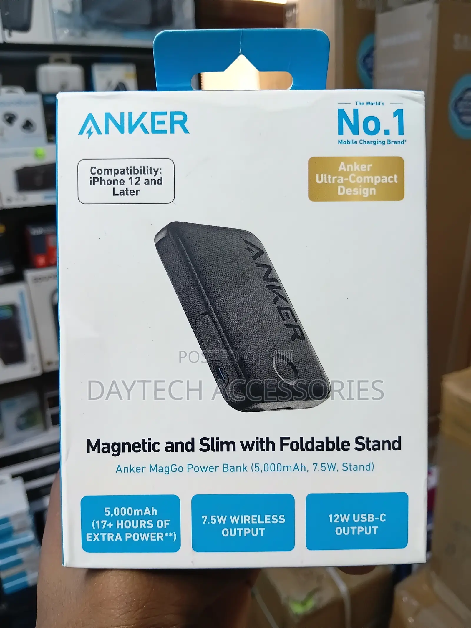 Anker 322 MagGo 5,000mAh Power Bank Magnetic Wireless Portable Charger