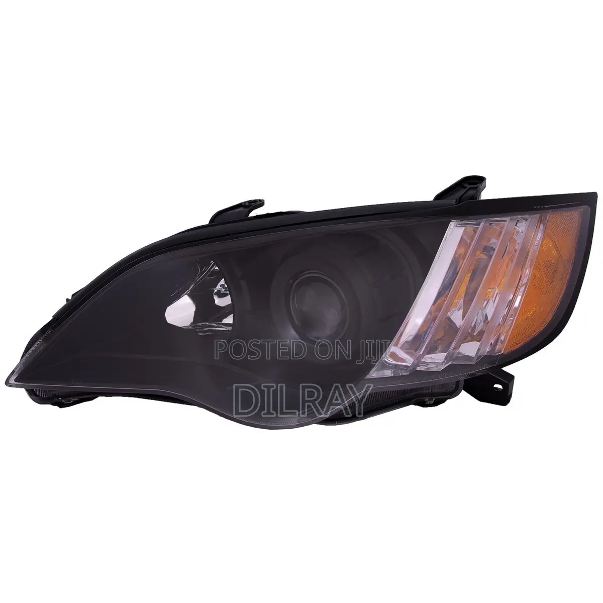 Headlight Halogen Set Black Housing With Clear Lens for Subaru Legacy
