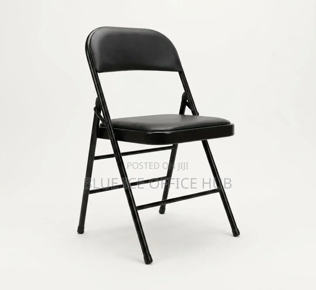 Black Padded Metal Folding Chair