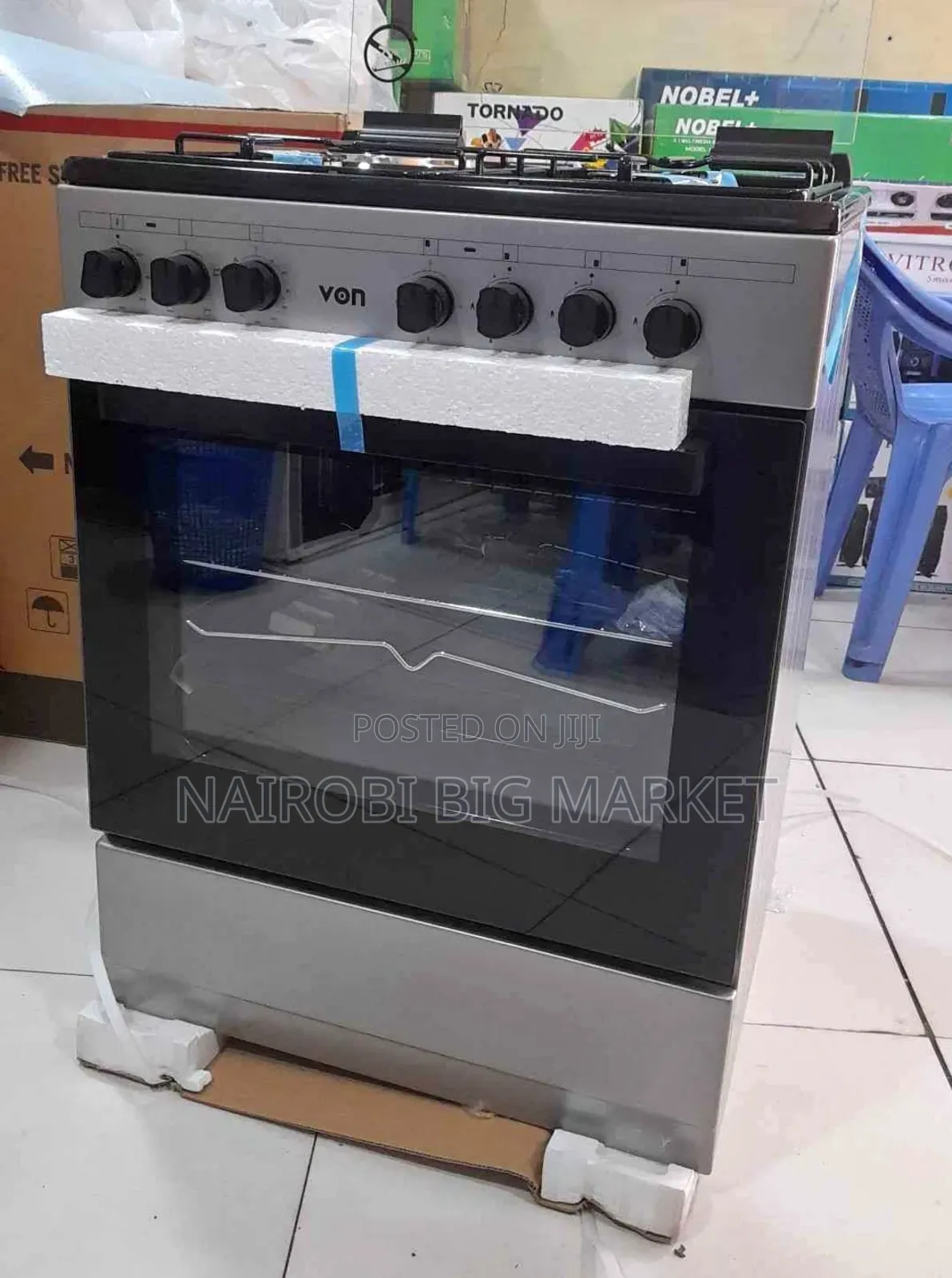 60*60 Von Simfer 3+1 Standing Cooker With Gas Sensor and Food Warmer