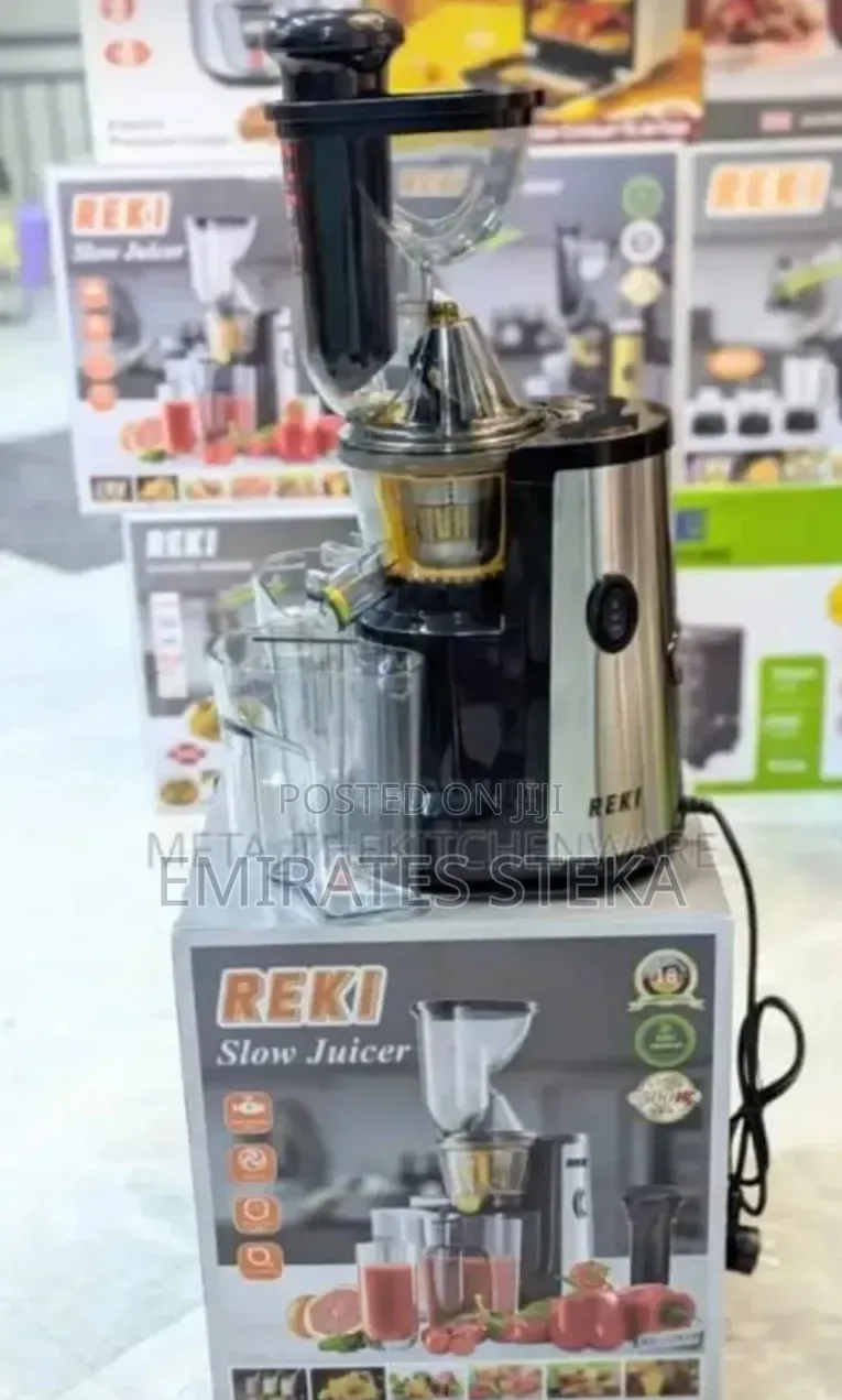 REKI Slow Juicer Cold Press Juice Extractor Nutrient Retention Fruit