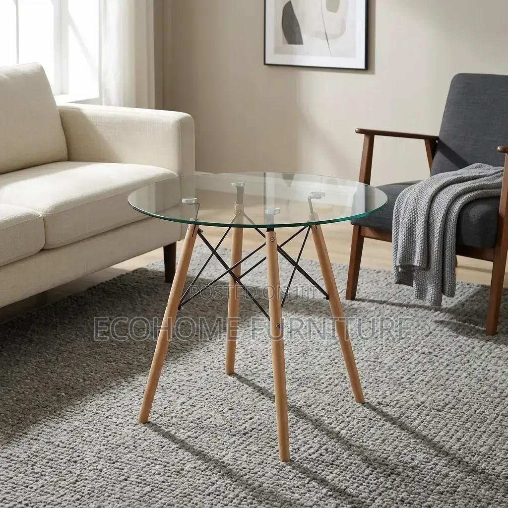 Round Glass Table Modern Dining Table