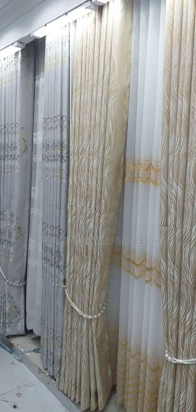 Black and Gold Modern Curtains for Airbnb