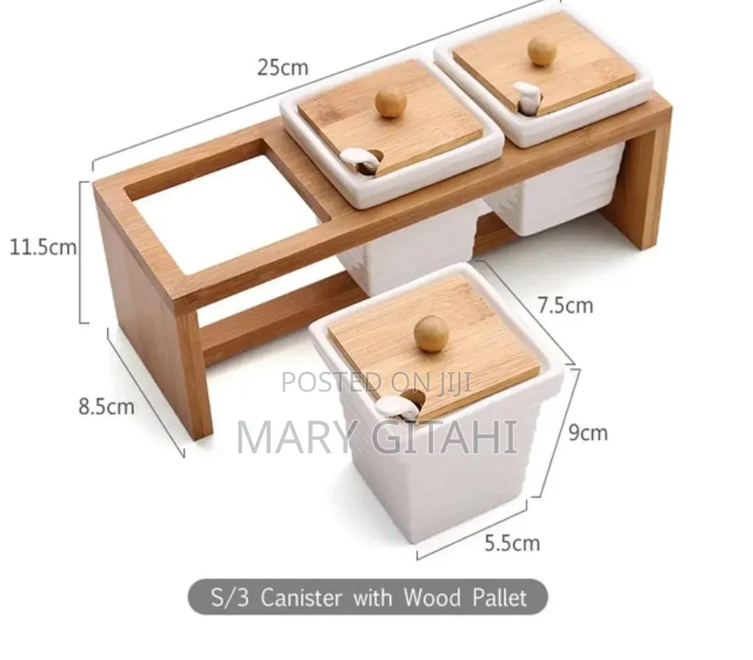 3pcs Ceramic Canister Set.