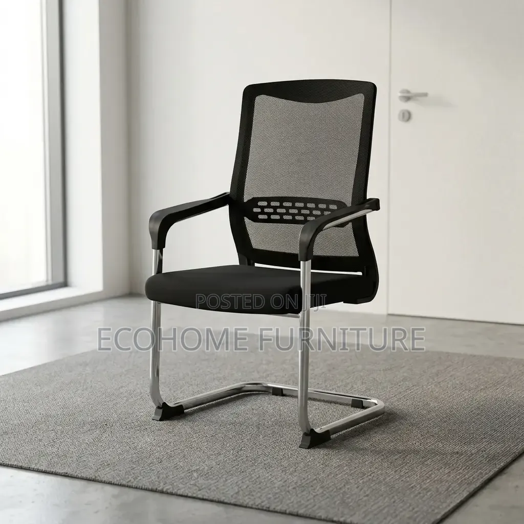 Visitor Chair – Black Mesh Reception Office Chair