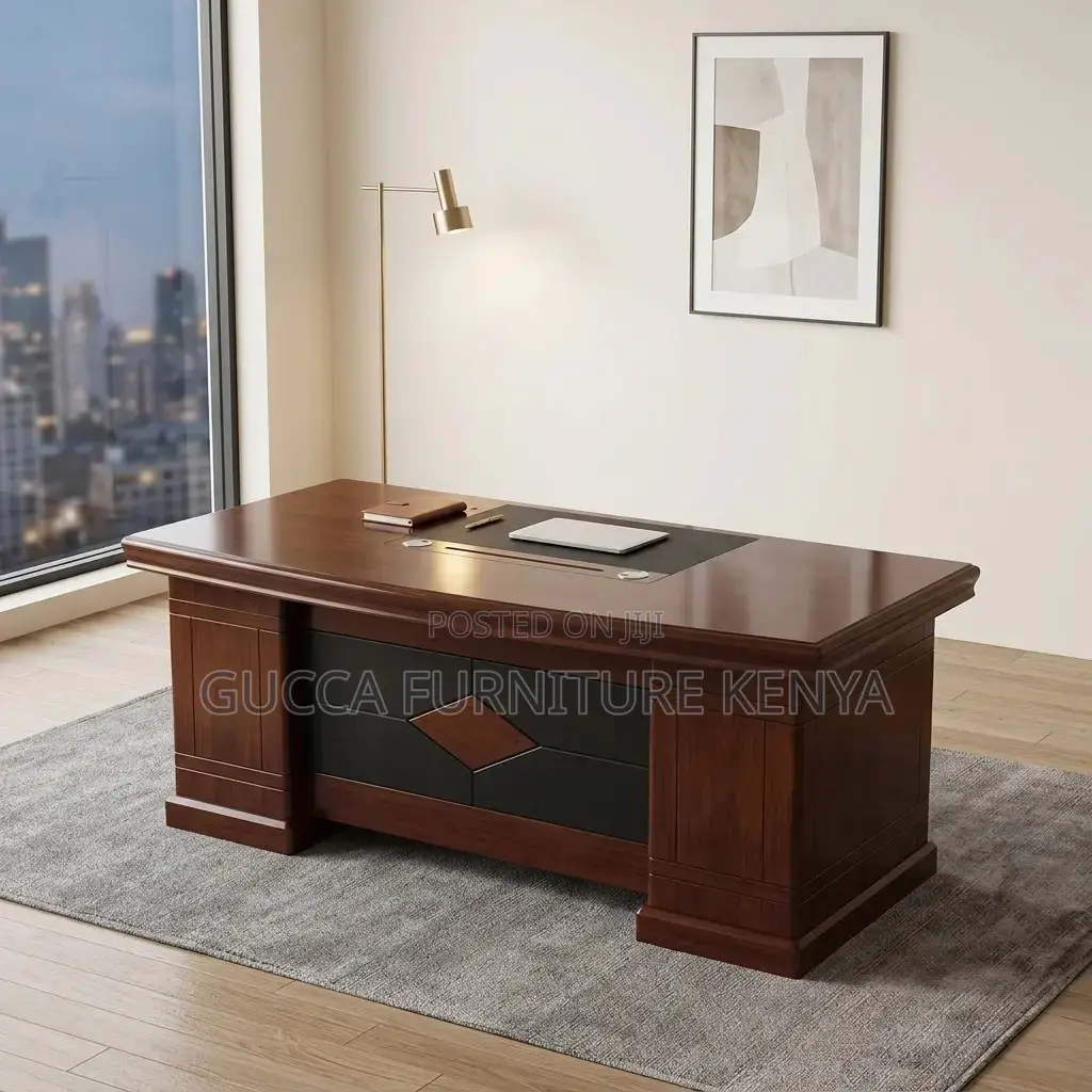 Mahogany Advanced L-Corner Desk-1800mm