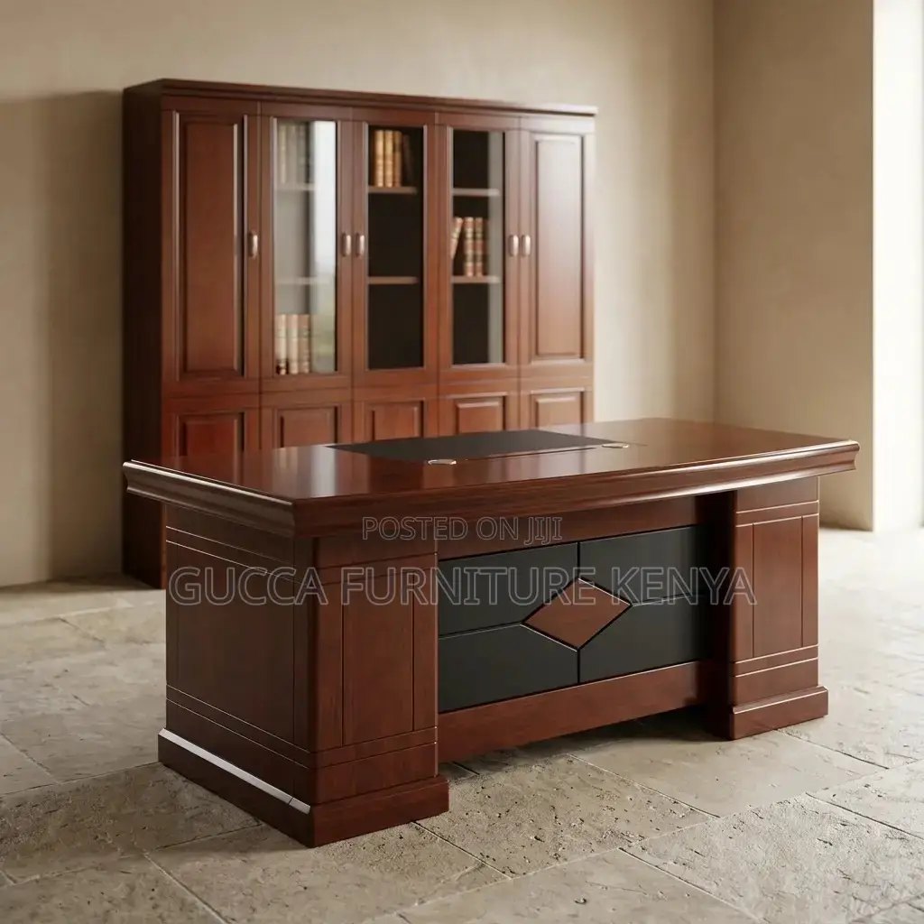 Mahogany Advanced L-Corner Desk-1800mm