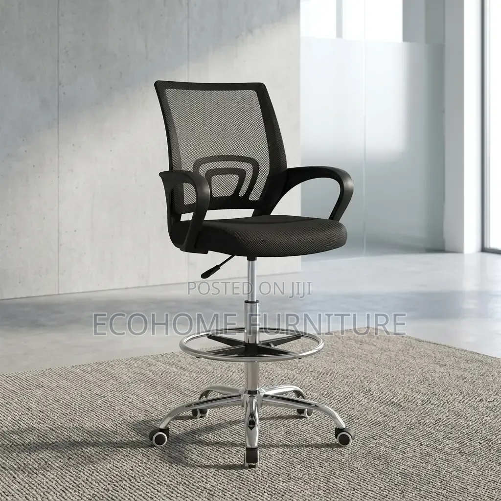 Office Chair – High Mesh Drafting Chair With Footrest