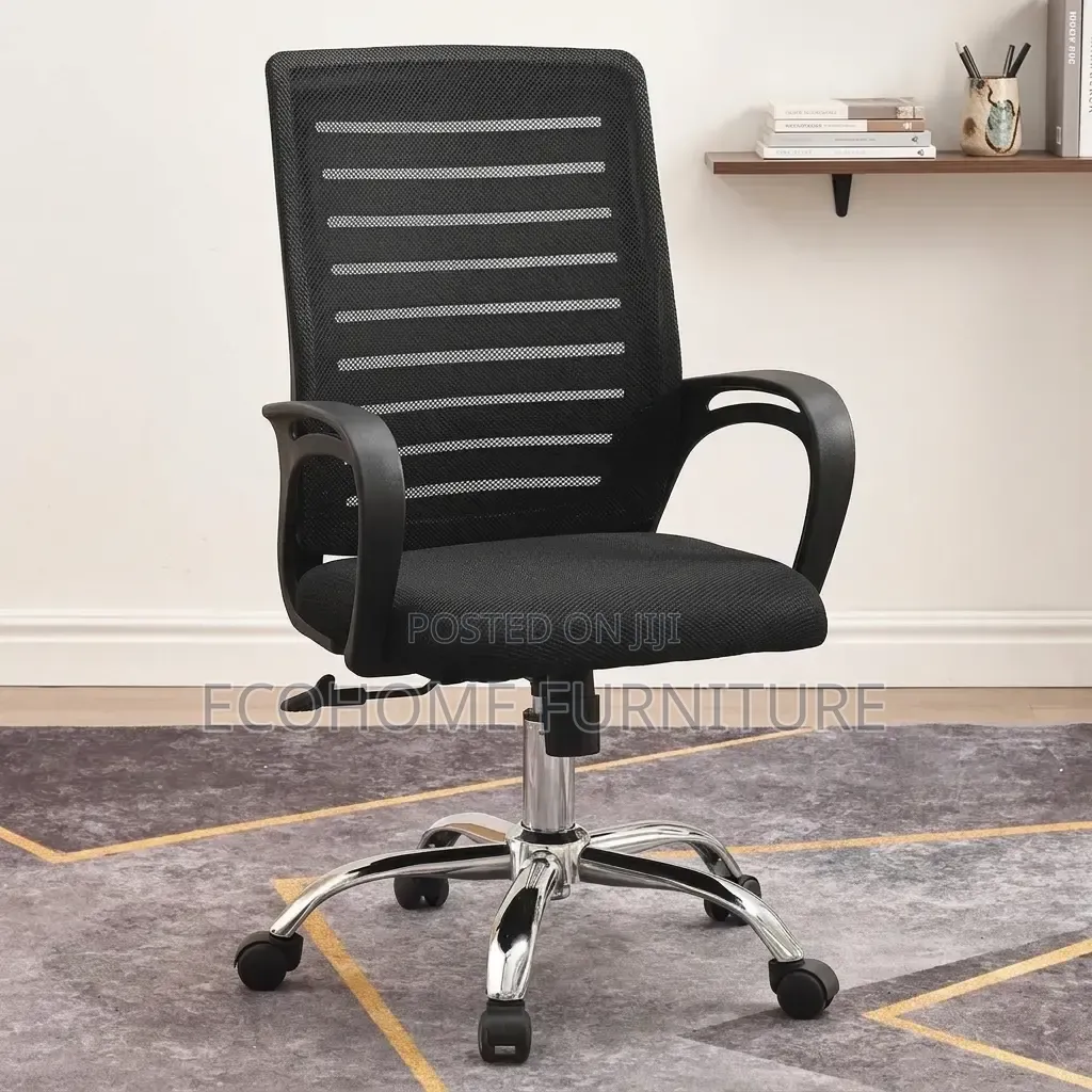 Office Chair – Black Mesh Ergonomic Swivel Computer Chair
