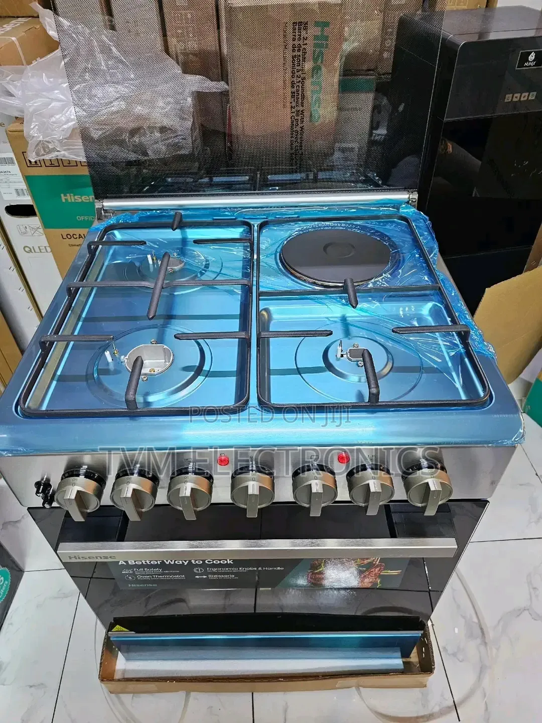 Hisense Freestanding Cooker 60×60cm Stainless Steel (HF631GEES)