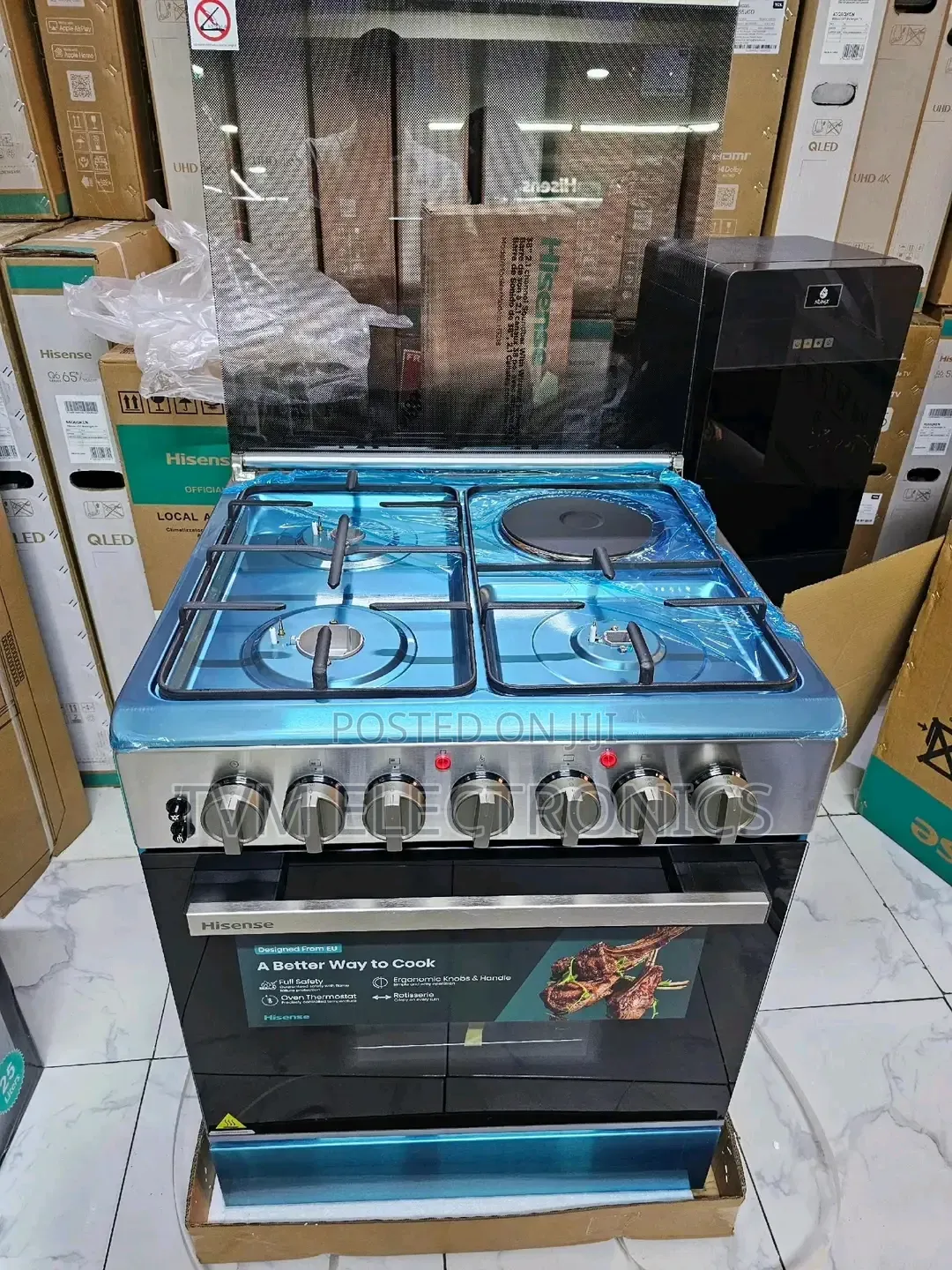 Hisense Freestanding Cooker 60×60cm Stainless Steel (HF631GEES)
