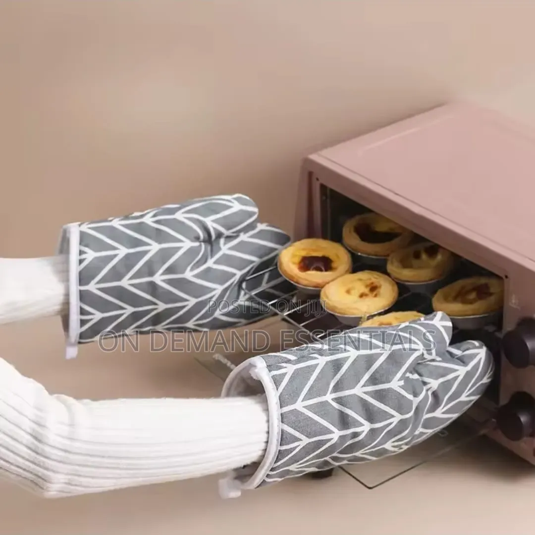 2pcs Cotton Linen Oven Gloves