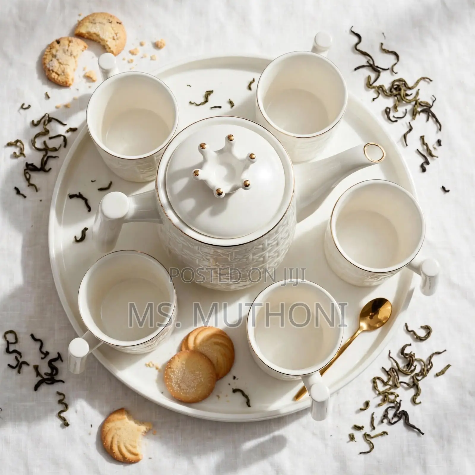White Royal Luxury Tea Set