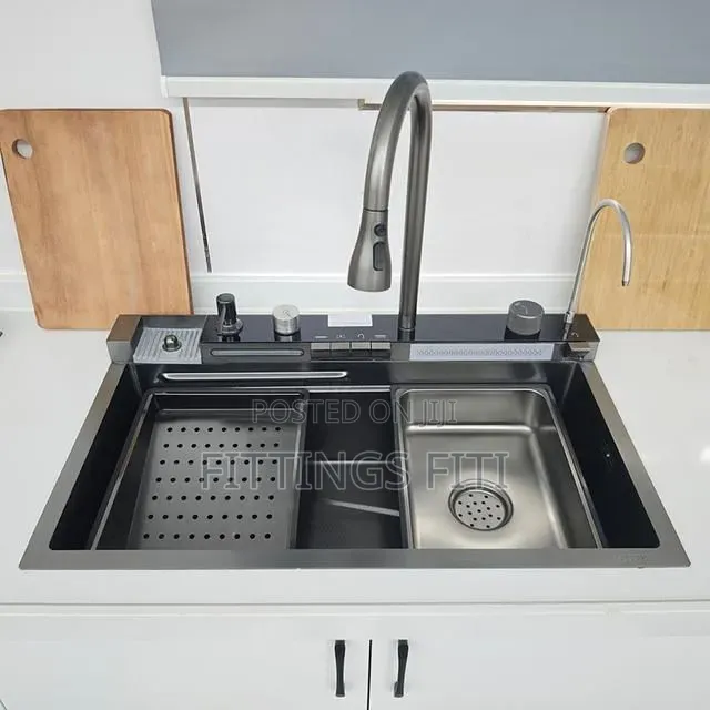 Smart Multifunction Kitchen Sink With a Pullout Mixer Tap