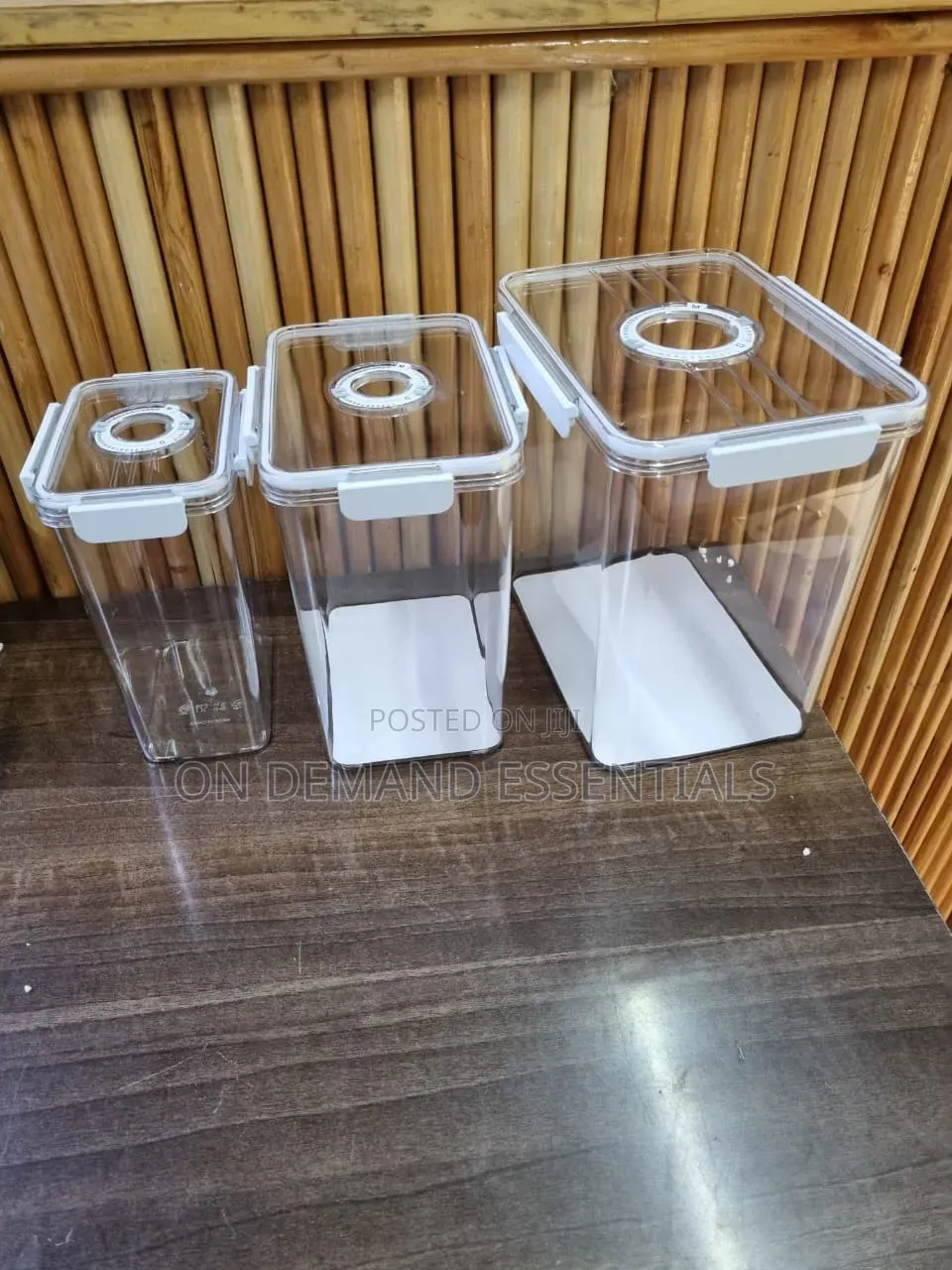 3 PCS Acrylic Storage Containers Perfect for Pantry