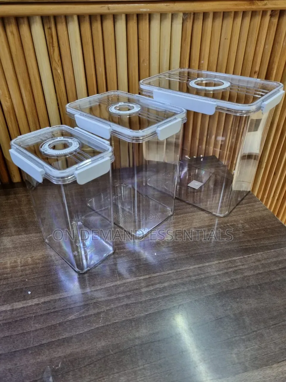 3 PCS Acrylic Storage Containers Perfect for Pantry