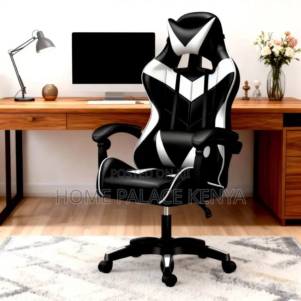 Gaming Chair; Modern High Back Leather Gaming Recliner Chair