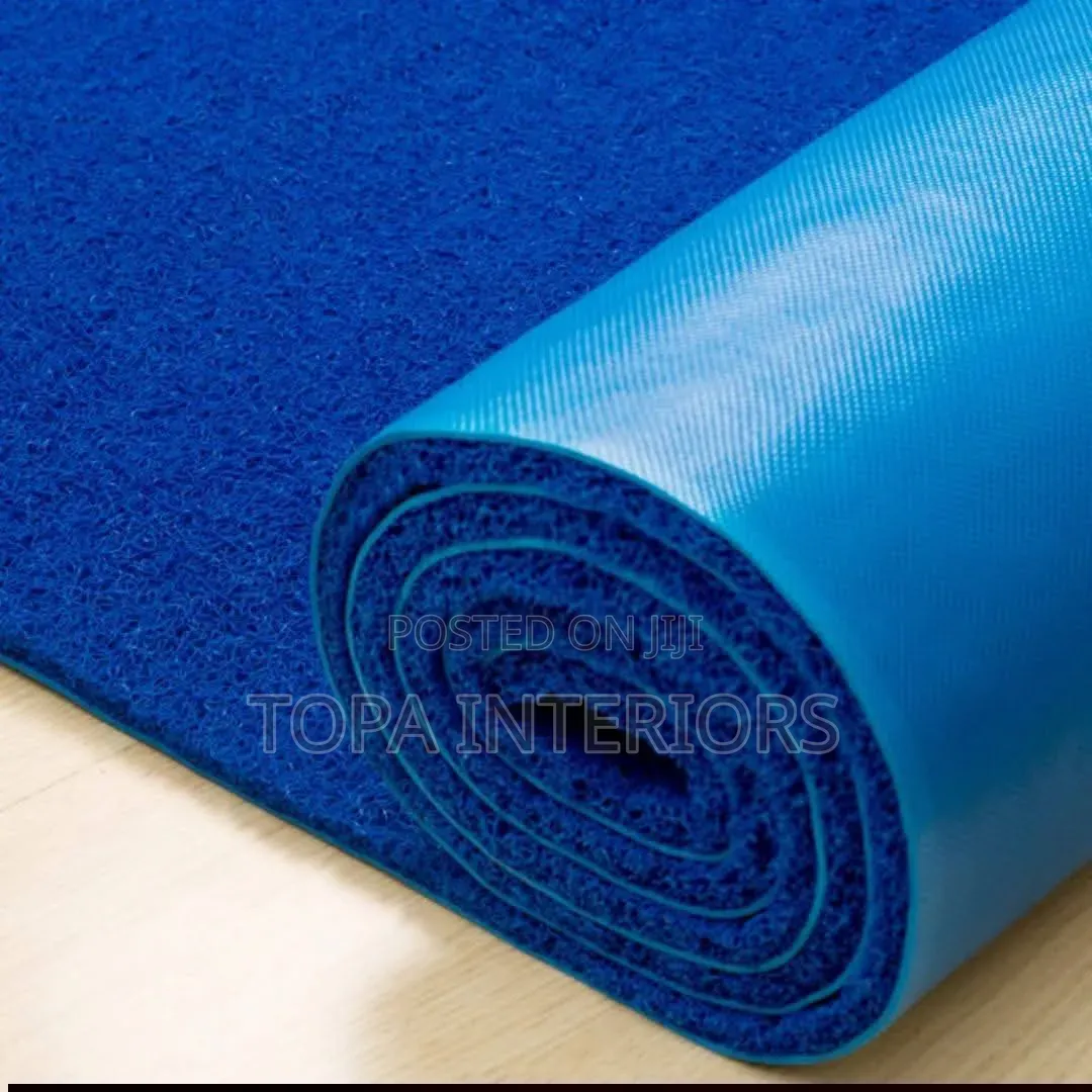 Blue Non-Slip Rubber Mats PVC Spaghetti Antislip Outdoor Rugs