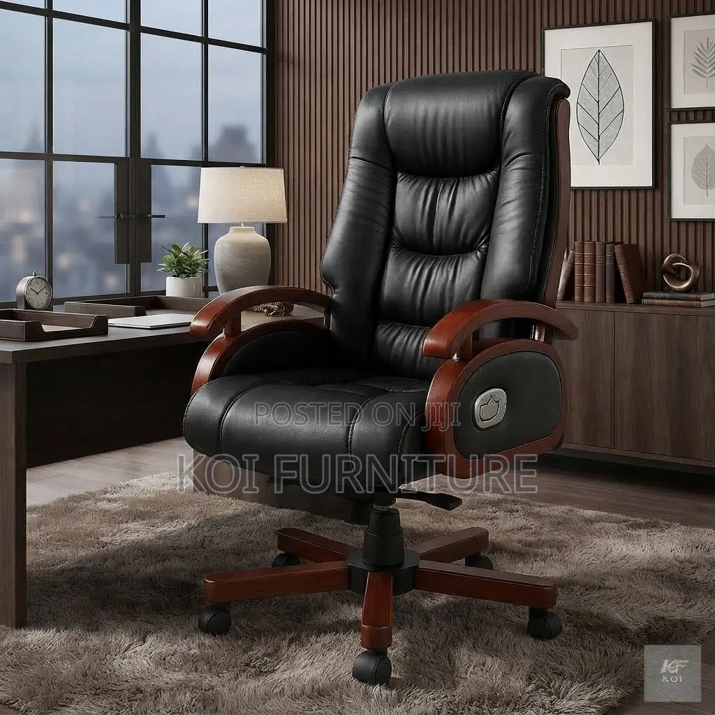 Office Chairs; Executive High Bcak Heavy Leather Boss Seat