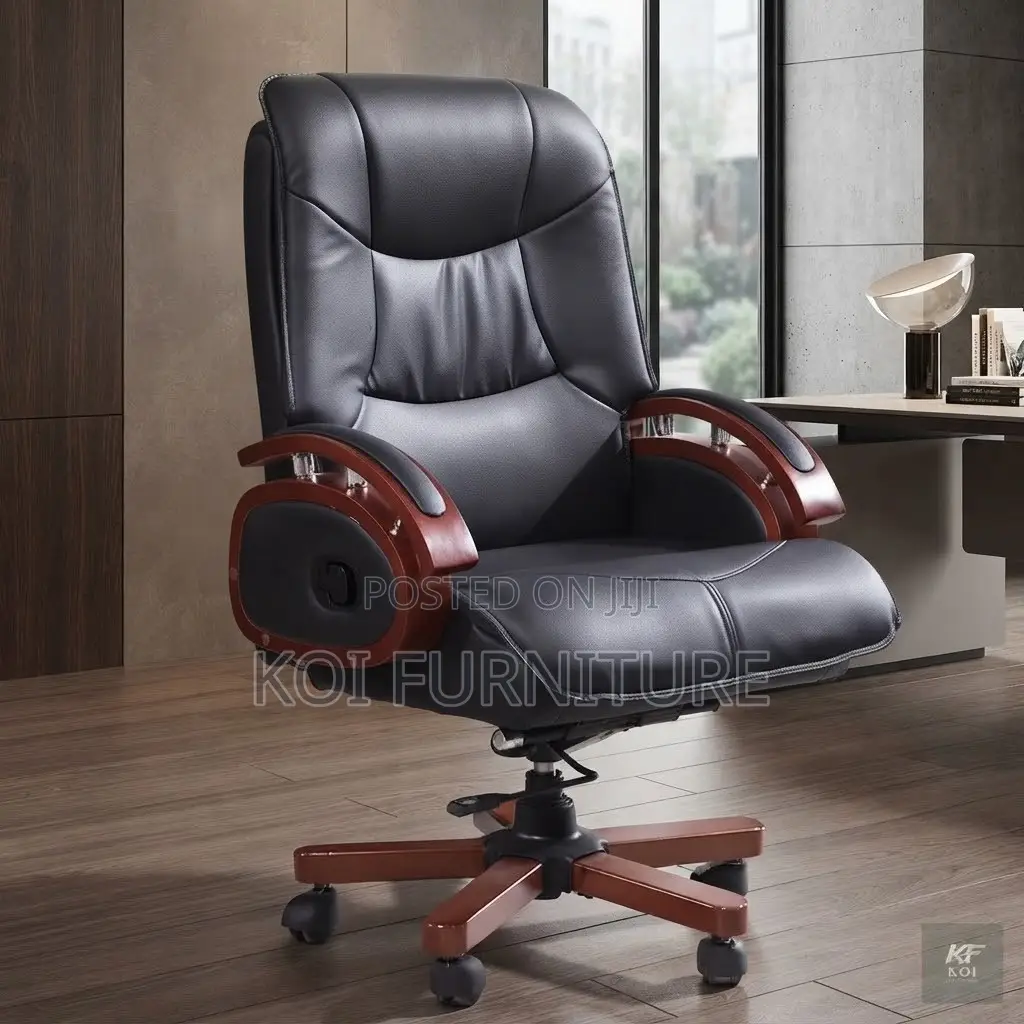 Office Chairs; Executive High Bcak Heavy Leather Boss Seat