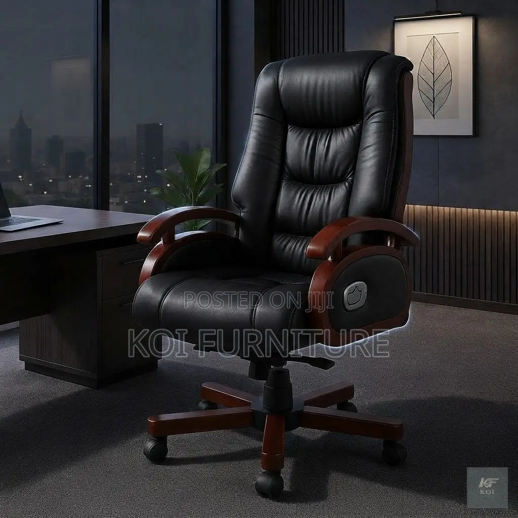 Office Chairs; Executive High Bcak Heavy Leather Boss Seat