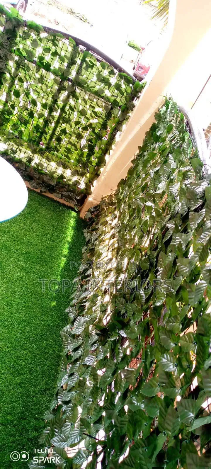 Leafy Plants Balcony Privacy Fence Green Flowers Per Square Metre