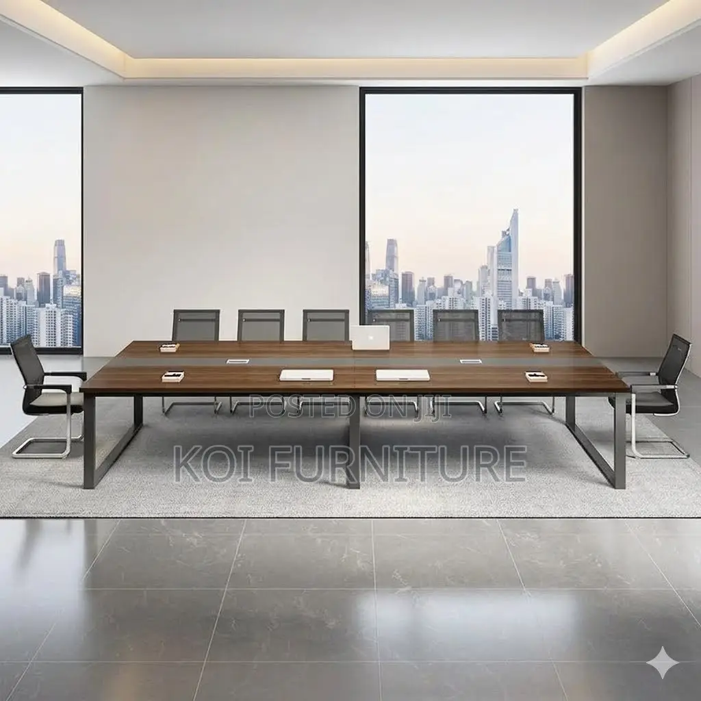 Boardroom Table; 240CM Long Wooden Polished Boardroom Table