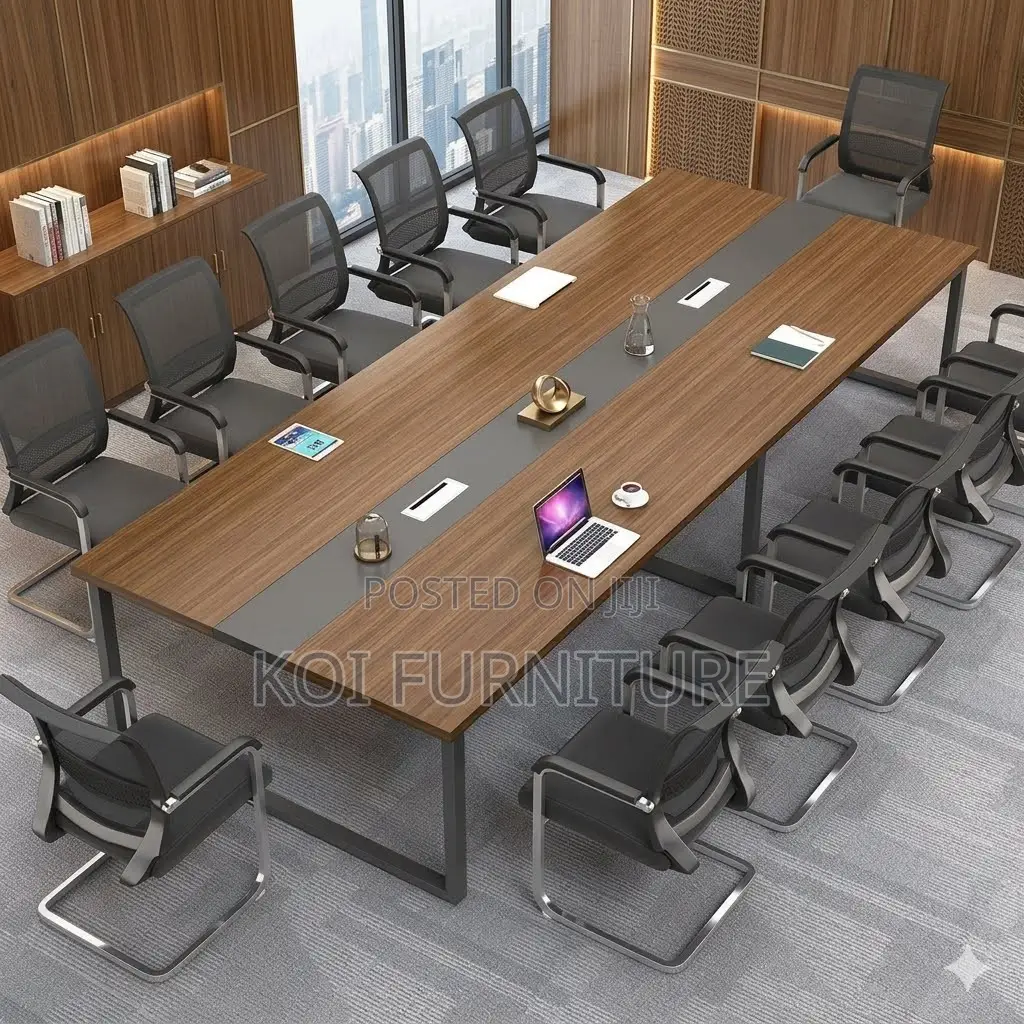 Boardroom Table; 240CM Long Wooden Polished Boardroom Table