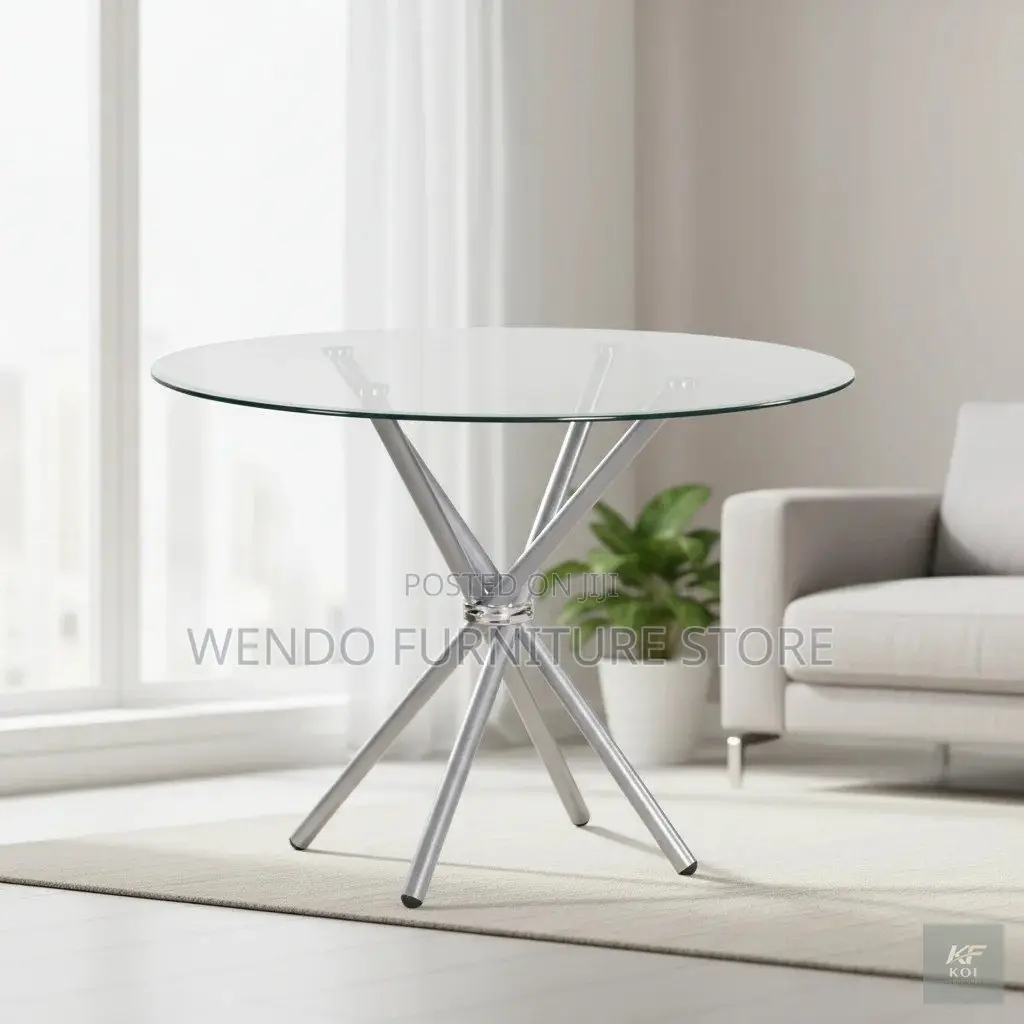 Home Table; Round Glass Top Home Outdoor Tables
