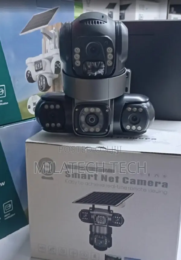 Triple Lens 4G Solar Outdoor Security Camera – No Electricity Needed