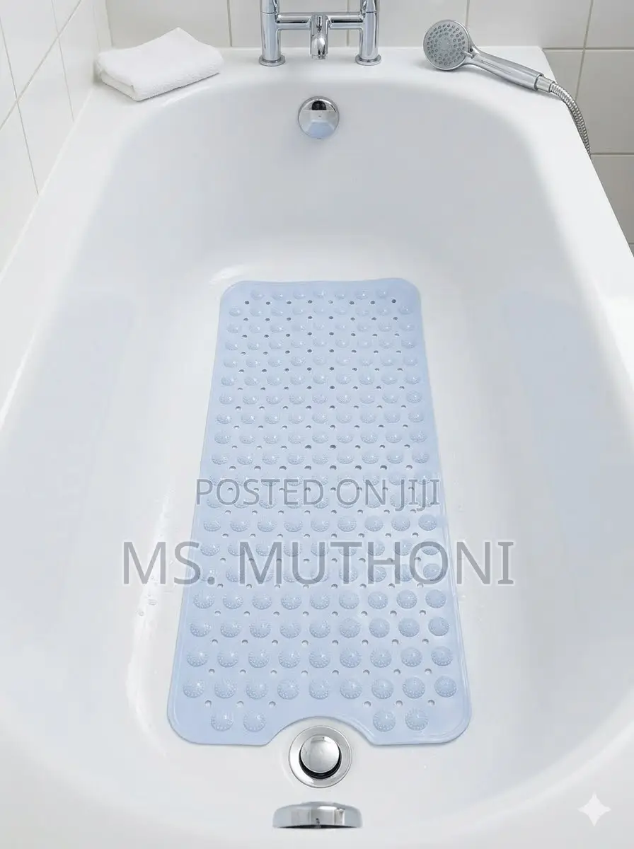 Extra Long Rectangular Non-Slip Shower and Bathtub Mats W/Suction Cups