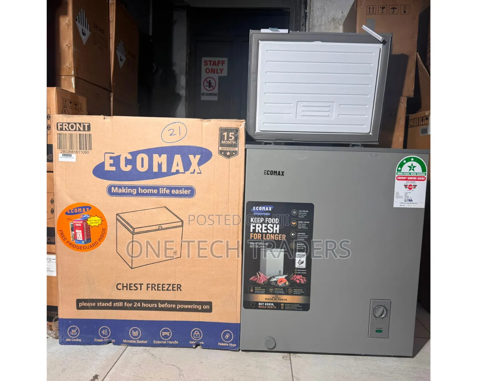 Ecomax 60L Chest Freezer 3 Star Rating-14000/-