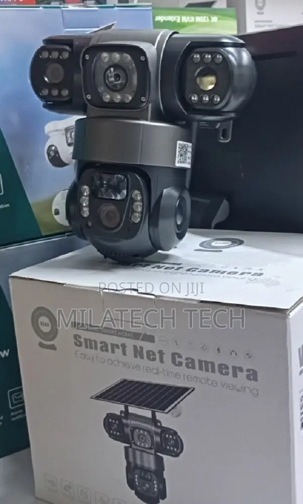 Triple Lens 4G Solar Security Camera for Home, Farm