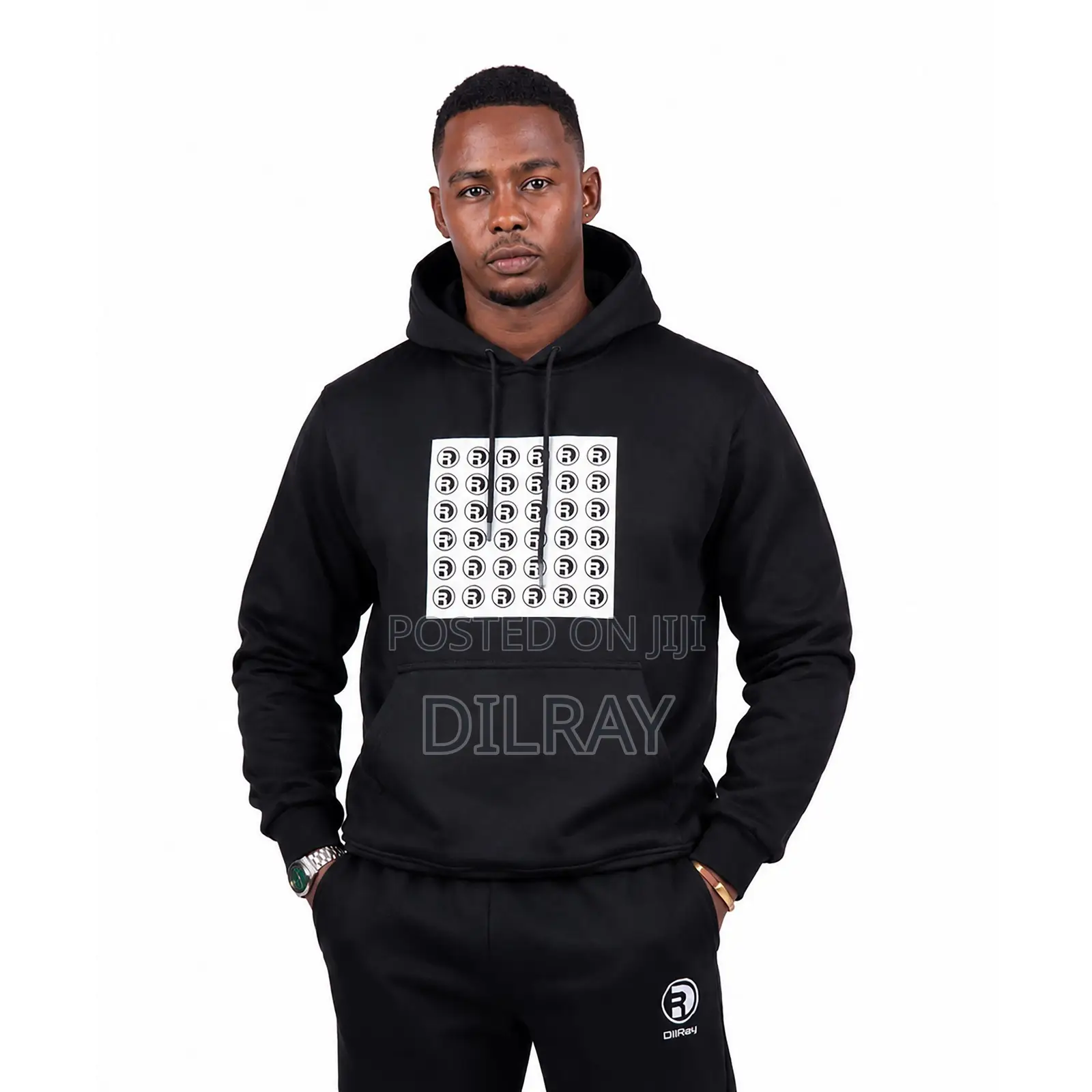 Black Square Hoodie