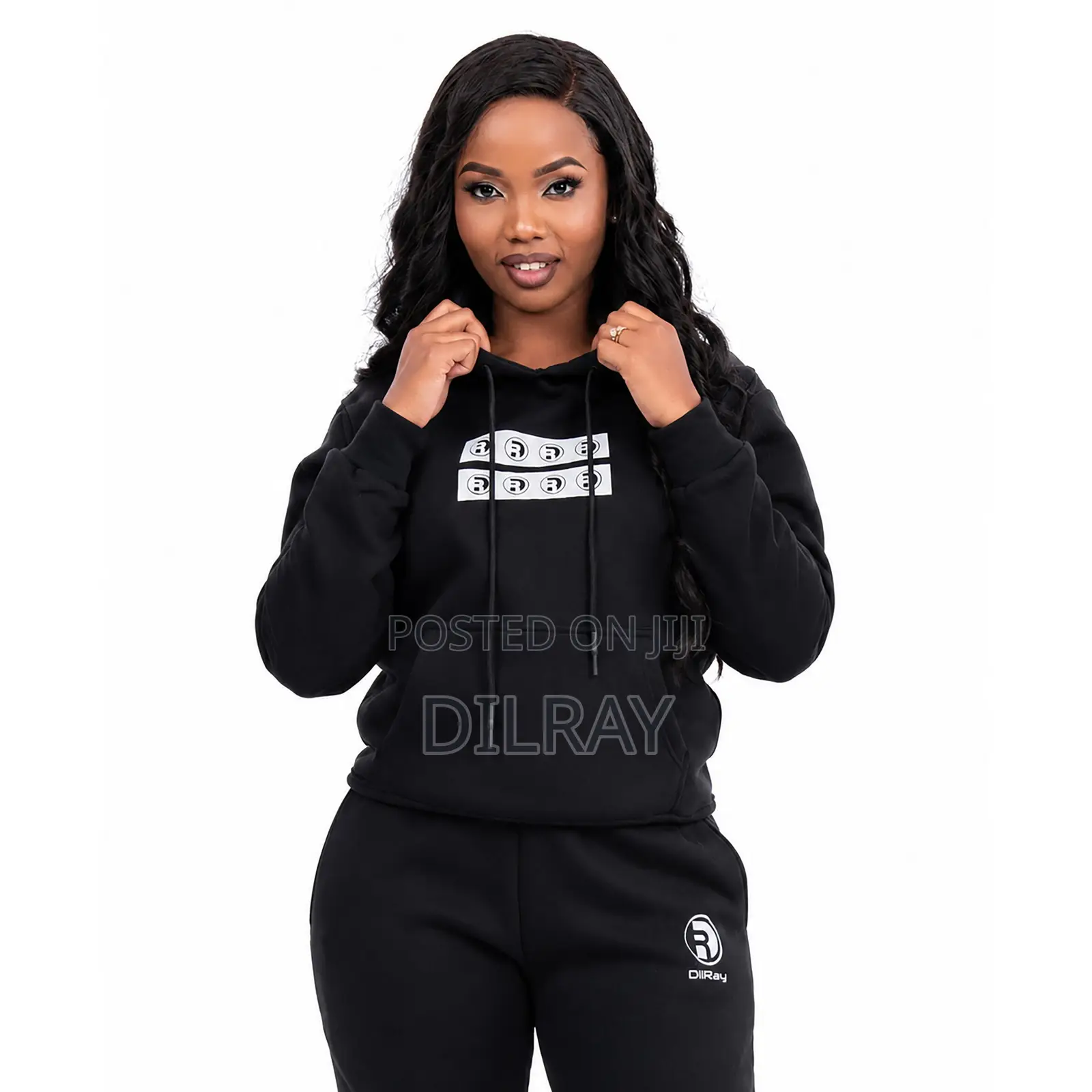 Black Striped Hoodie