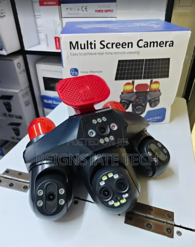 4 LENS V380 4G 4LENS Solar Powered PTZ Camera With Siren